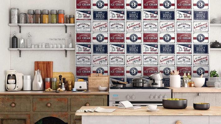 statement kitchen wallpaper