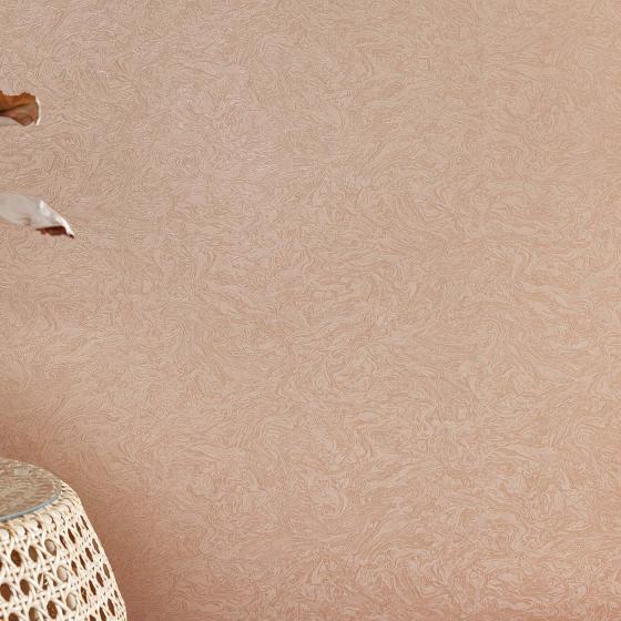 Design GRAIN Grafische Tapete mit Marmoroptik in Apricot Tönen